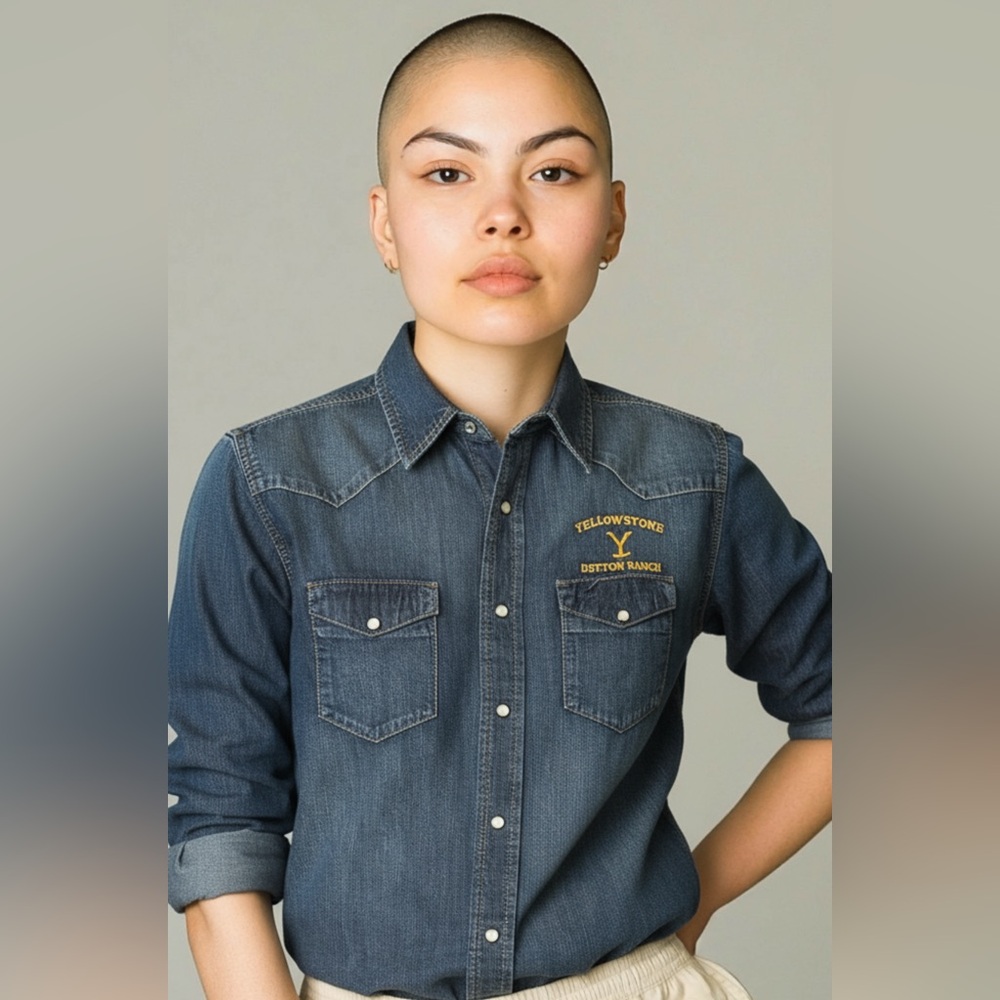 New Yellowstone Peral Snap Denim Shirt
